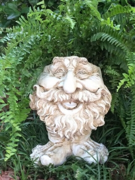 1pc Funny Expression Muggly's The Face Statue Plantemaskin Hage Garn Skulptur Dekor Blomsterplantepotte