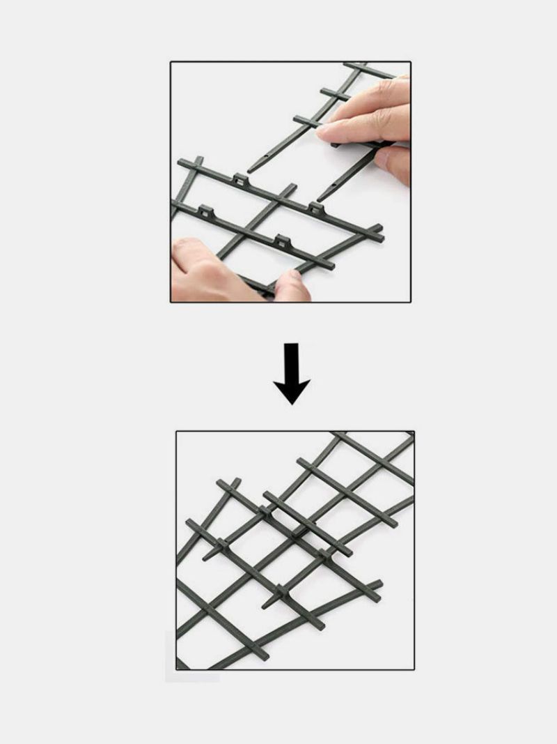 2/4/6/8 Stk Plast Overlagret Hageplantestøtte Diy-klatreringer Blomsterranke Klatrestativ Balkong Plante Blomsterespalier