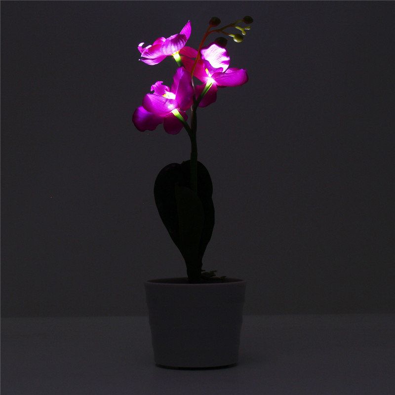 3led Solcelledrevet Phalaenopsis Blomsterstake Hagegårdslys Landskap Utendørsdekor