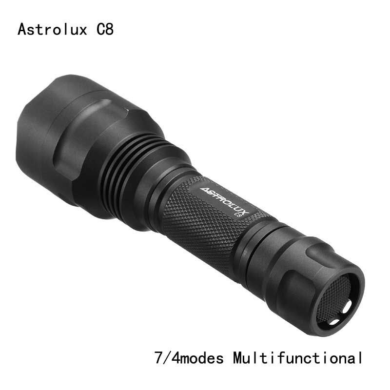 Astrolux C8 Xp-l Hi 1300lumens 7/4modes A6 Driver Tactical Edc Led-lommelykt 18650 - 3a