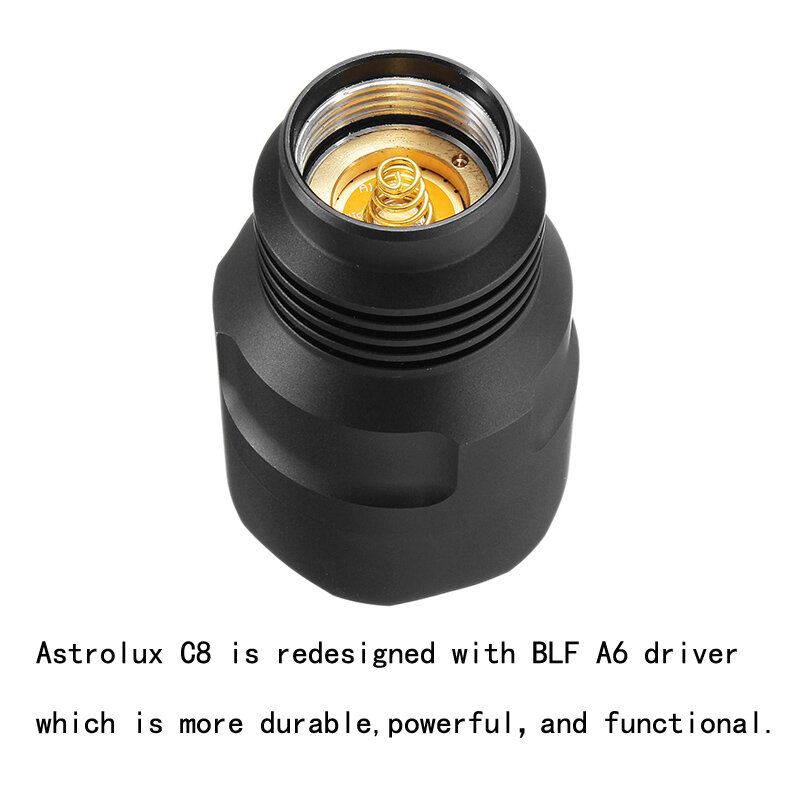 Astrolux C8 Xp-l Hi 1300lumens 7/4modes A6 Driver Tactical Edc Led-lommelykt 18650 - 3a