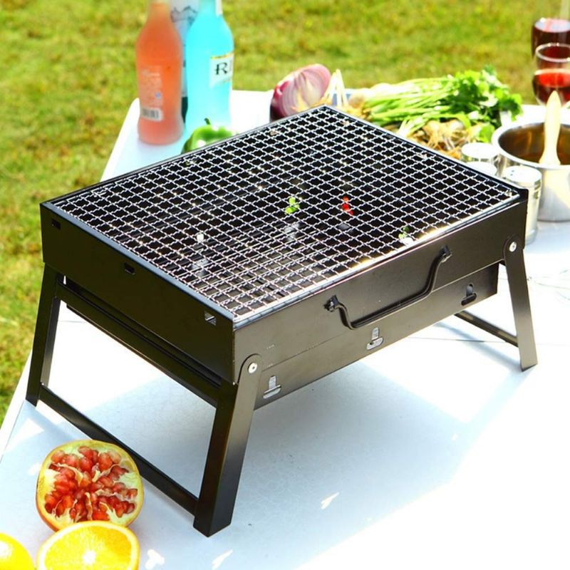 Bærbar Grillgrill Lett Kullgrill Sammenleggbar Premium Bbq-grill For Utendørs Campingreiser Park Beach Wild