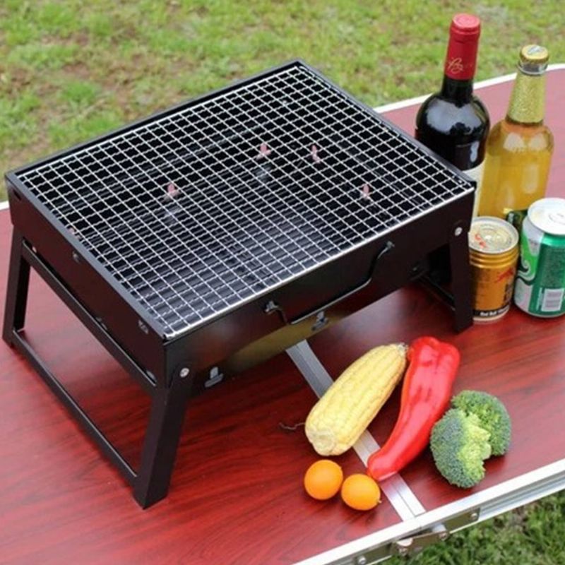 Bærbar Grillgrill Lett Kullgrill Sammenleggbar Premium Bbq-grill For Utendørs Campingreiser Park Beach Wild