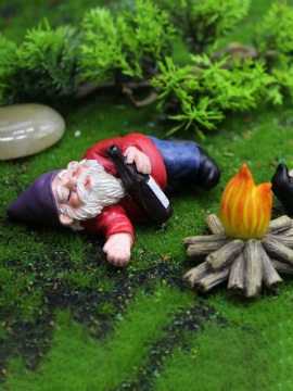 Dverger Morsomme Miniatyrer Fairy Hage Tisser Beruset Gnome Alve Ornamenter Håndverk Utendørs Harpiks Bonsai Dekorasjon