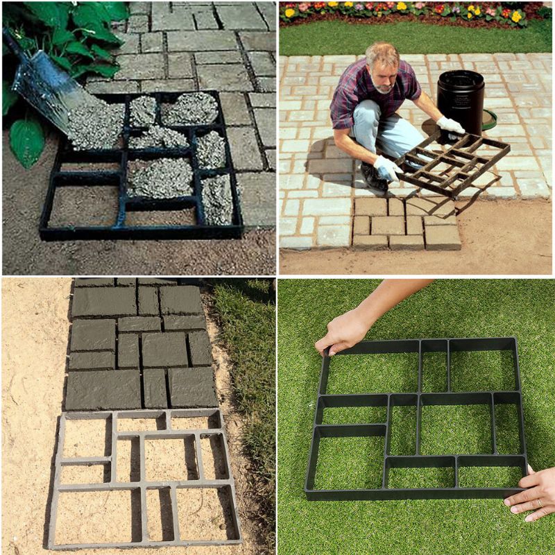 Hage Fortau Mold Diy Manuell Paving Sement Murstein Stein Road Betong