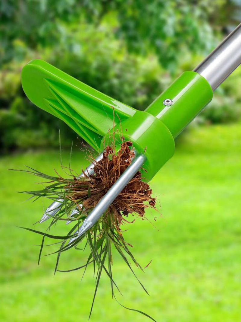 Hageplen Stå Opp Ugresstrekker Root Remover Håndtert Aluminium Lettvektsplanting Hageverktøy