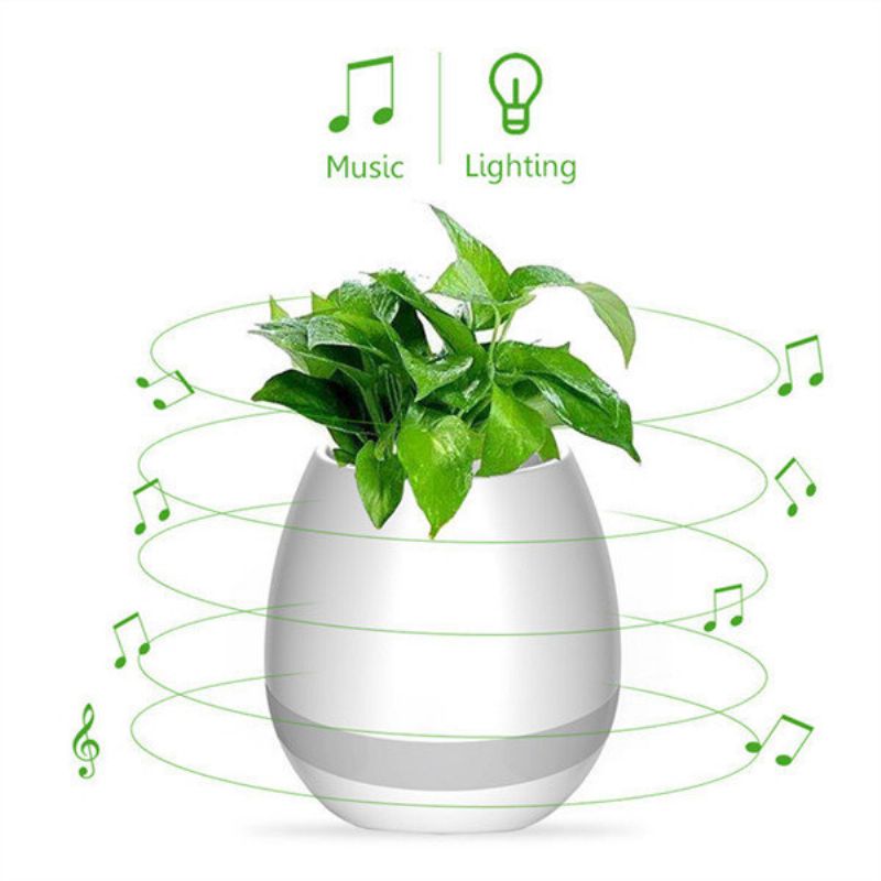 Honana Fgp1 Usb Bluetooth Musikk Blomsterpotte Elektrostatisk Induksjon Nattlys