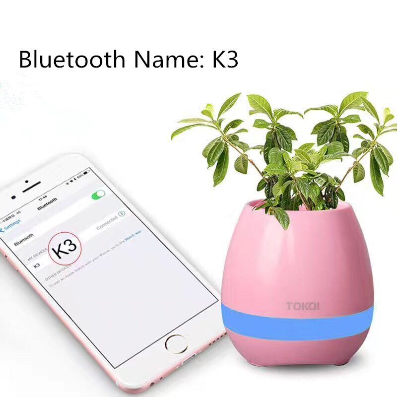 Honana Fgp1 Usb Bluetooth Musikk Blomsterpotte Elektrostatisk Induksjon Nattlys