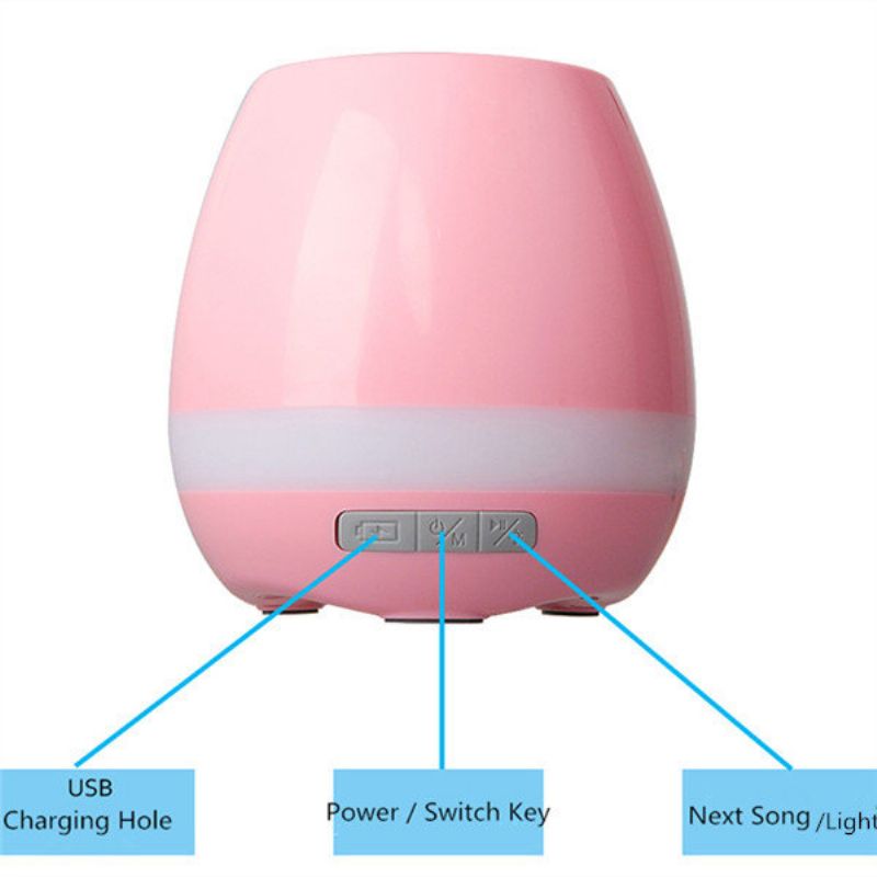 Honana Fgp1 Usb Bluetooth Musikk Blomsterpotte Elektrostatisk Induksjon Nattlys