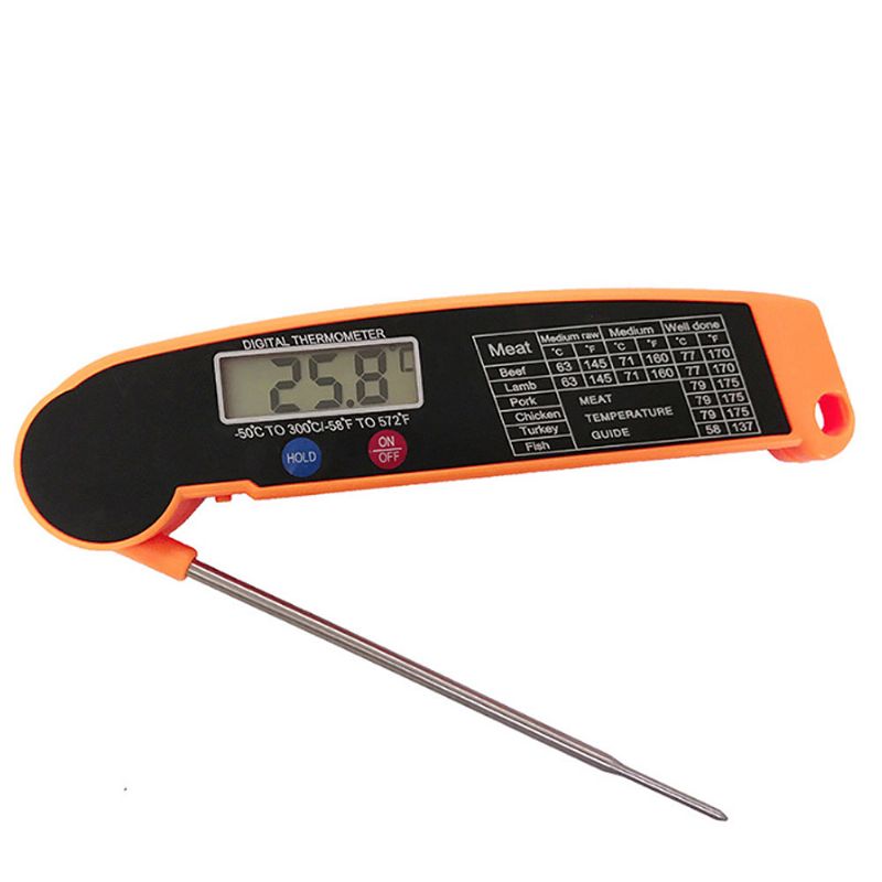 Kjøtttermometer Rask Stort Lcd Digitalt Mattermometer For Kjøkken Utendørs Matlaging Bbq Grill