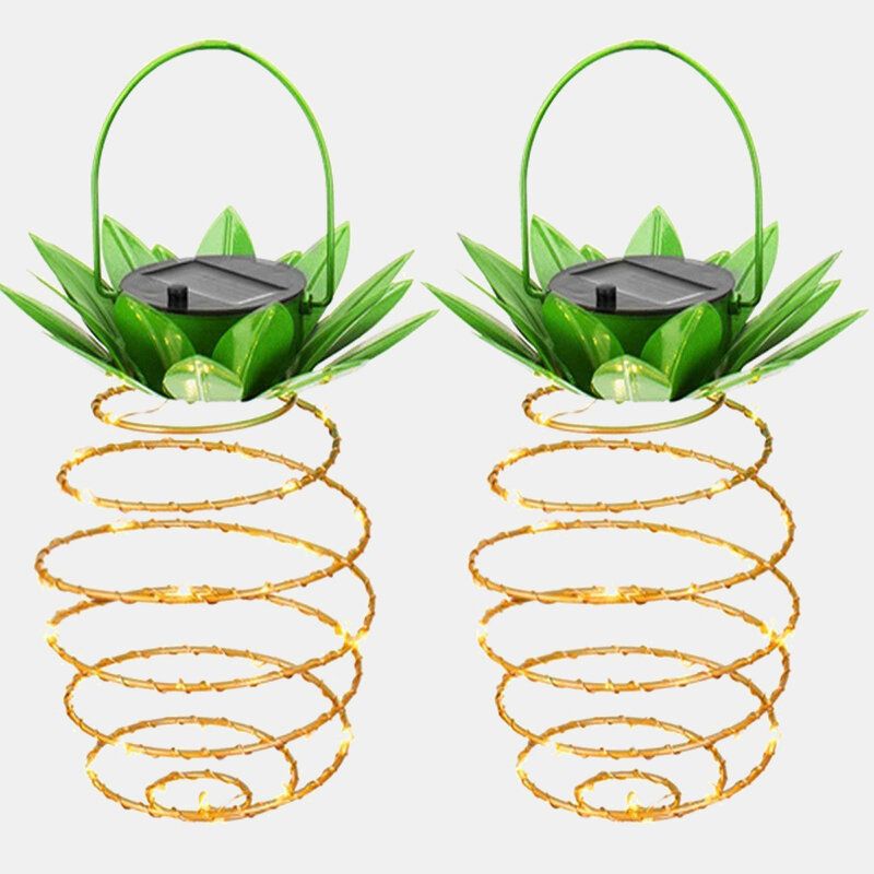 Led Solar Pineapple Light Hagedekorasjon Lanterne Utendørs Vanntett