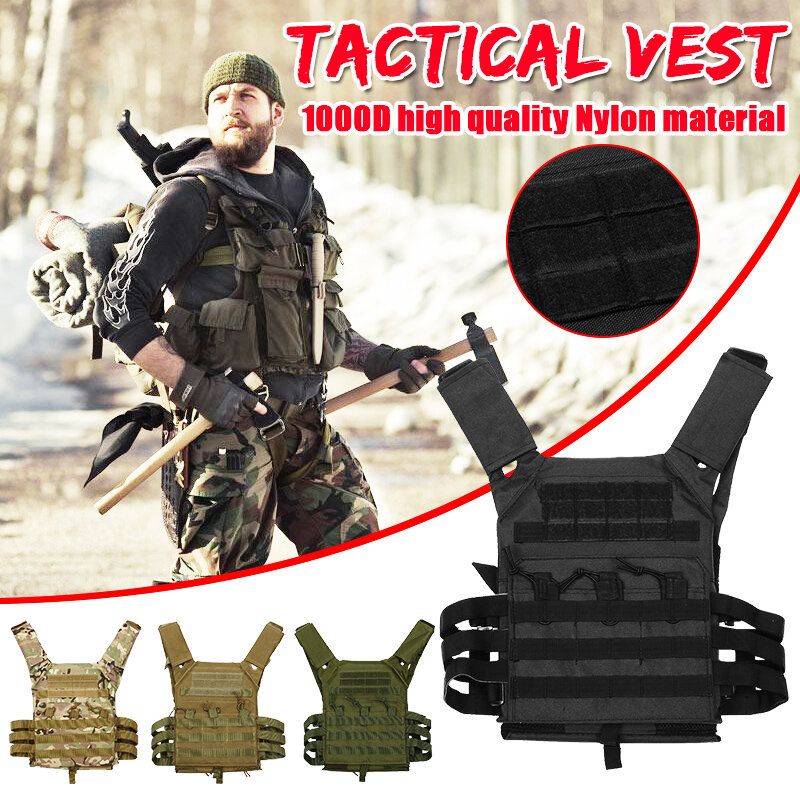 Lettvekt Molle Tactical Armor Plate Carrier Jpc Vest M/ Mag Pouches