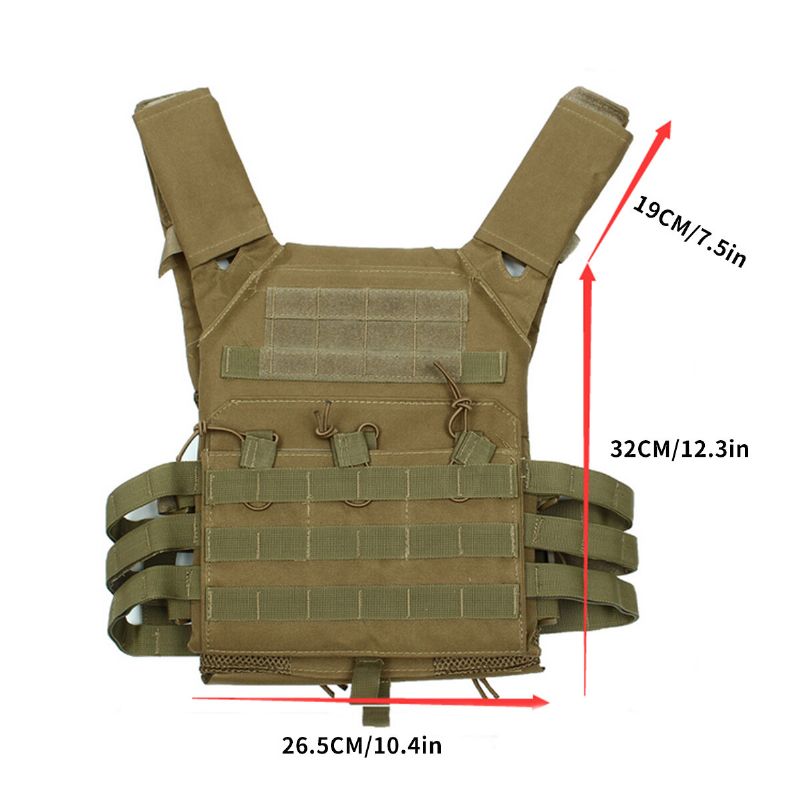 Lettvekt Molle Tactical Armor Plate Carrier Jpc Vest M/ Mag Pouches