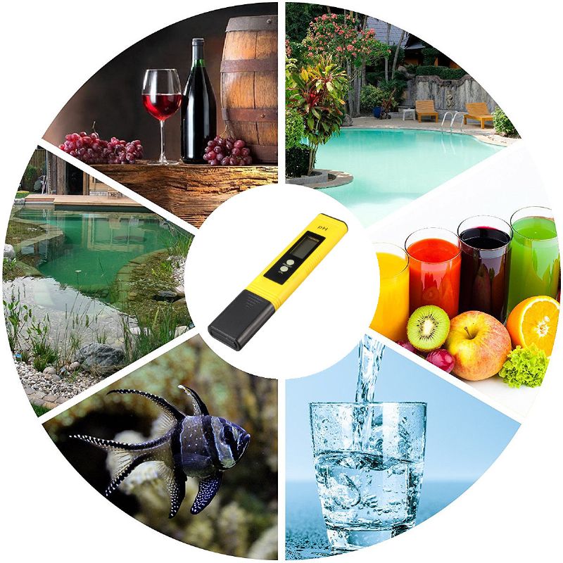 Ph Meter Test Pen Digital Electric Portable Water Hydroponics Aquarium Tester