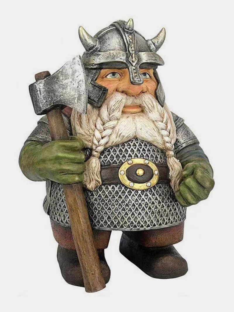 Pirat Victor Norsk Gnome Dvergstatue Harpiks Miniatyrfigurer Skulpturer Utendørs Hage Dekor Ornament