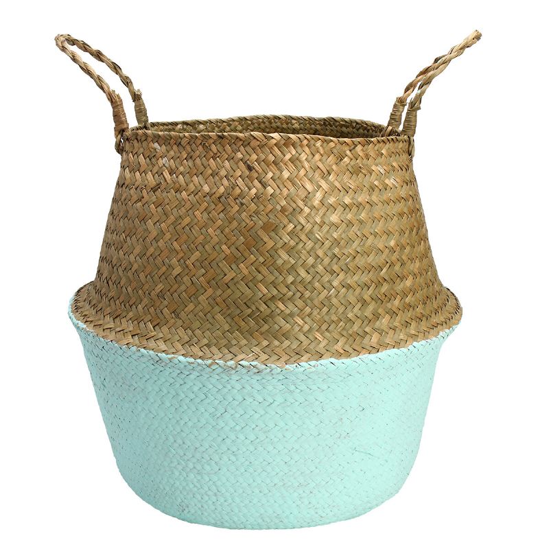 Seagrass Belly Storage Baskets Shopping Bag Box Organizer Plant Pot