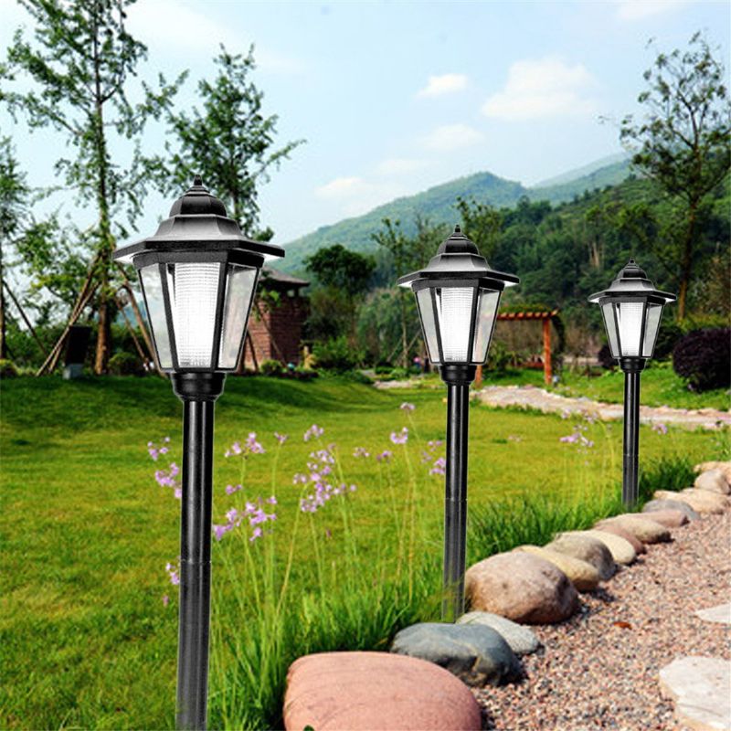 Solar Power Led Path Way Vegg Landskap Hage Gjerde Garden Light Post Outdoor