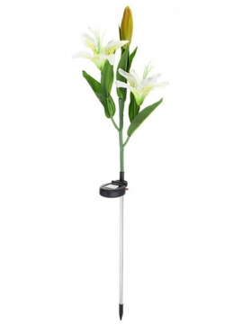 Solenergi Flower Hage Stake Landskap Lampe Utendørs Yard Lily Light