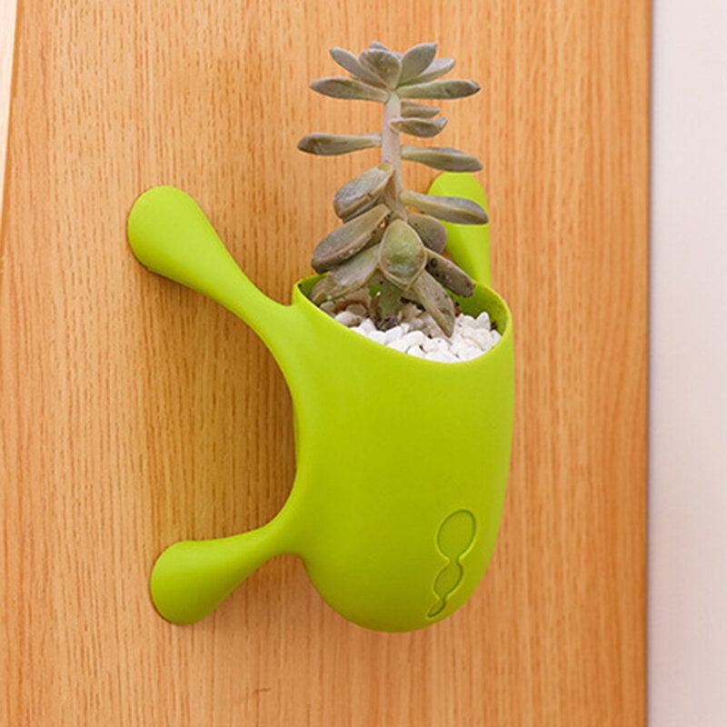 Vegg Vase Decal Pot Grønn Dill Hydroponic Hjem Innendørs Plant Container