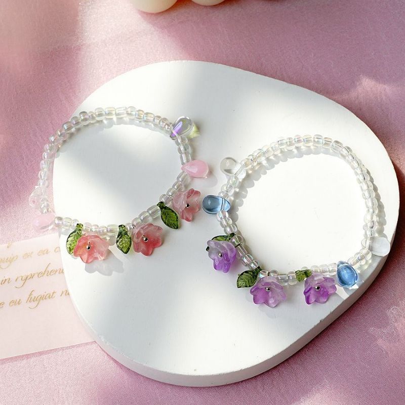 2023 Nye Armbånd Blomst Dusk Beaded Krystall Hirse Perler