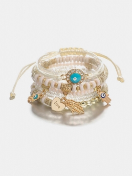 Bohemian Hand Beaded Armbånd 6 Del Multi-layer For Dame