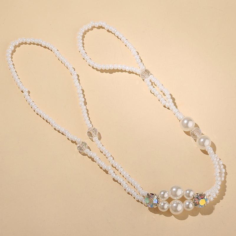 Summer Fresh Pearl Diamond Crystal Beaded Anklet Beach Enkel Sexy Toe Chain