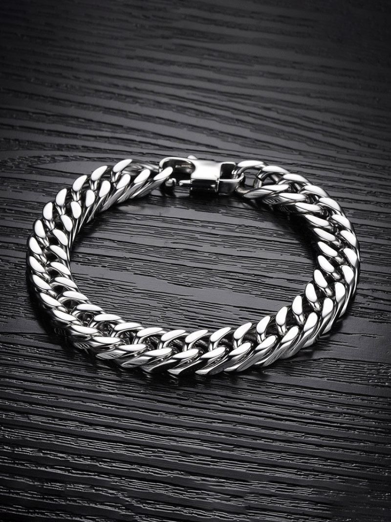 Trendy Enkel Tykk Twist Chain Armbånd I Rustfritt Stål