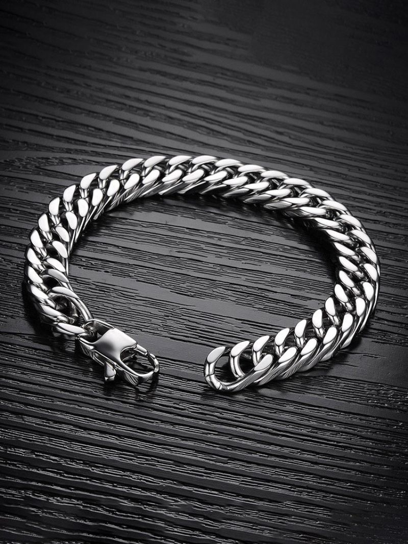 Trendy Enkel Tykk Twist Chain Armbånd I Rustfritt Stål