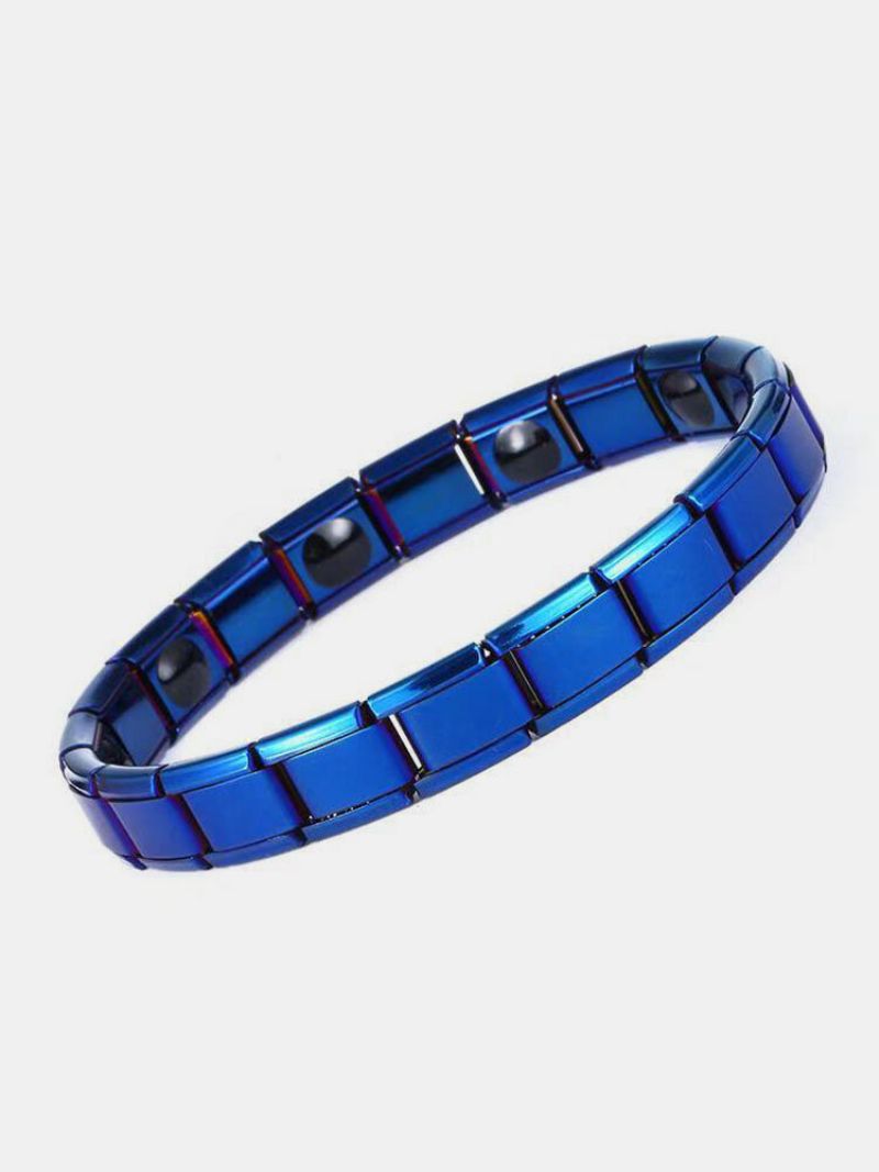 Trendy Luksus Magnet Geometrisk Form Rustfritt Stål Armbånd