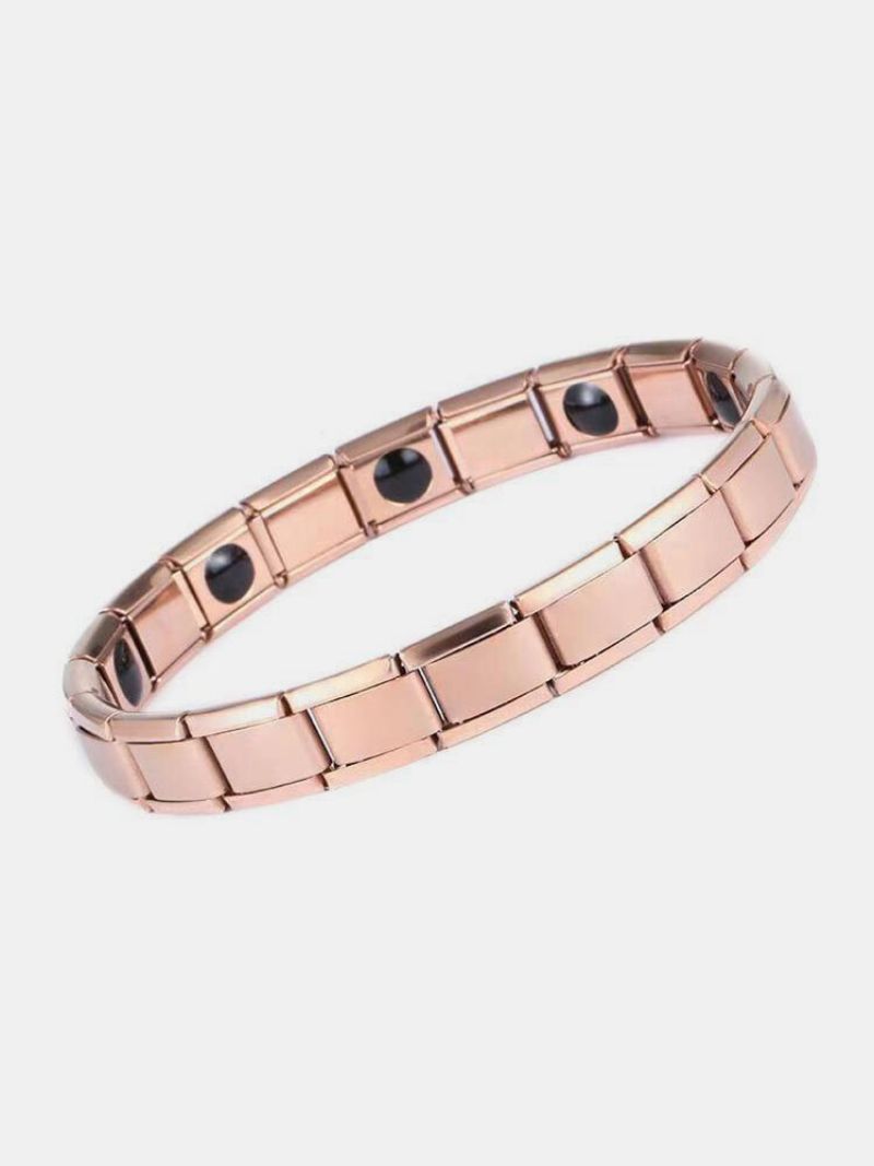 Trendy Luksus Magnet Geometrisk Form Rustfritt Stål Armbånd