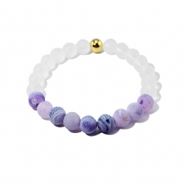 Weather Agate Scrub Beaded Armbånd