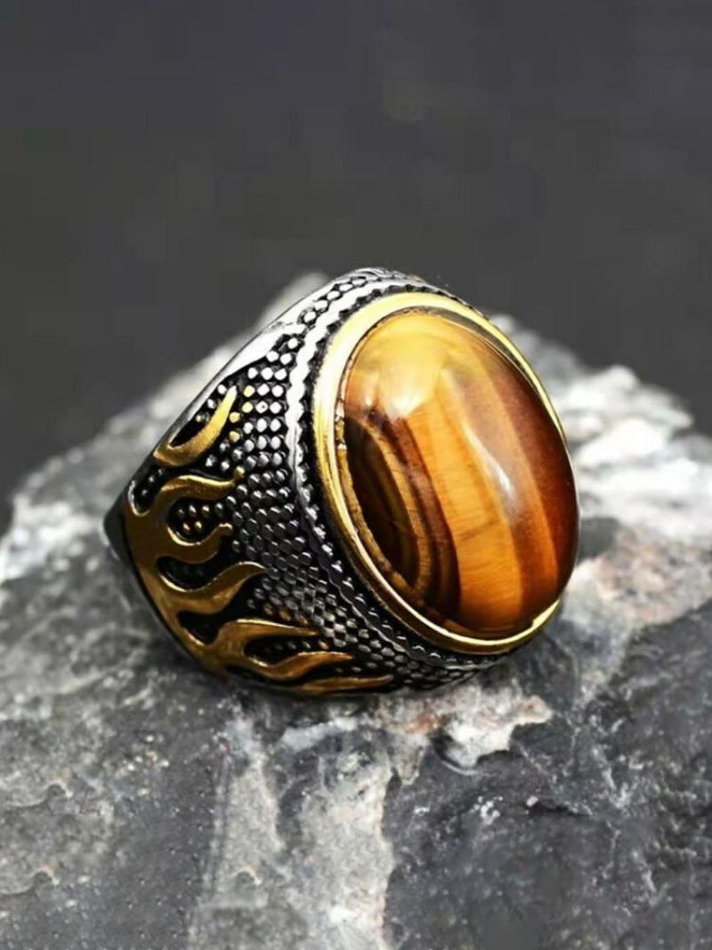 1 Stk Fashion Retro Wind Flame Series Dominerende Klassisk Ring