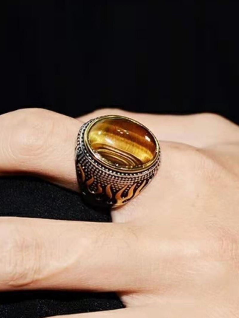 1 Stk Fashion Retro Wind Flame Series Dominerende Klassisk Ring