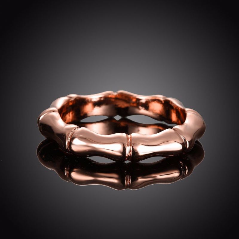 Enkel Kvinner Ring Bambus Rose Gold