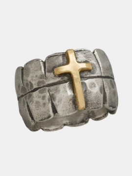 Legering Hip-hop Punk Cross Smykker Ring For Kvinner Menn