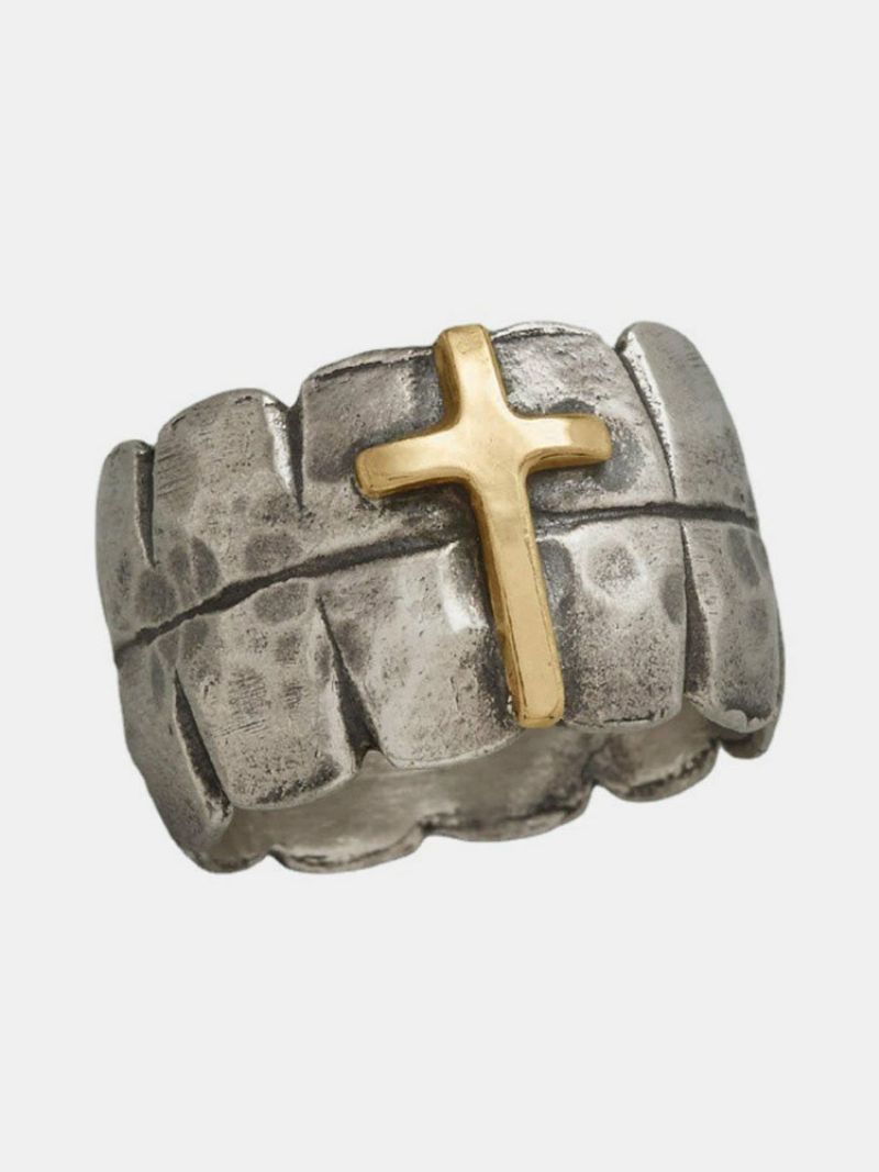 Legering Hip-hop Punk Cross Smykker Ring For Kvinner Menn