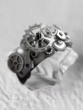 Punk Vintage Gear Mekanisk Form Alloy Ring