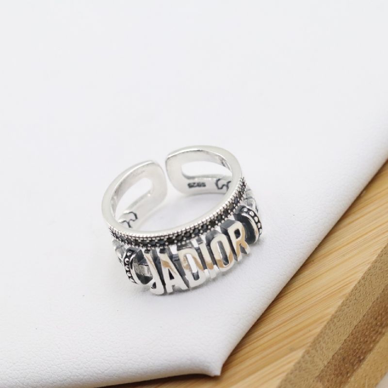 S925 Sterling Sølv Engelsk Letter Ring Personlighet Trend Mote Dobbel For Kvinne