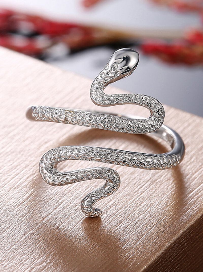 Vintage Animal Women Ring Punk Snake Smykker Gave