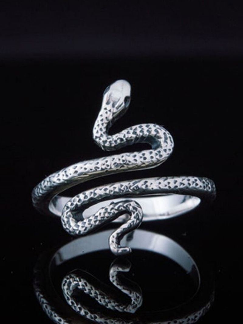 Vintage Animal Women Ring Punk Snake Smykker Gave