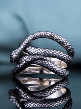 Vintage Entwined Snake Shape Alloy Ring