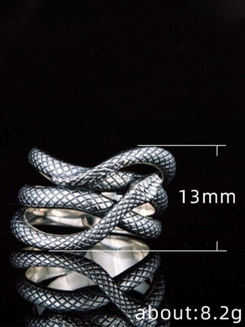 Vintage Entwined Snake Shape Alloy Ring