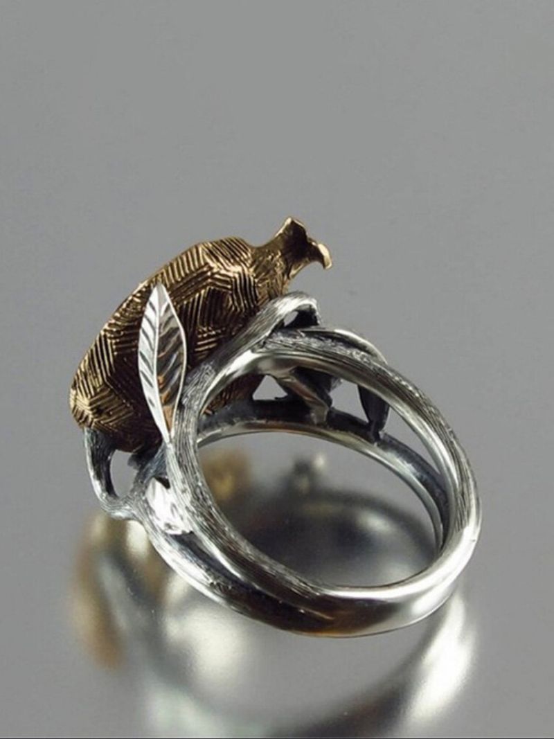 Vintage Granat Tree Vine Ring Farge Separasjon Flower Leaf Kvinner