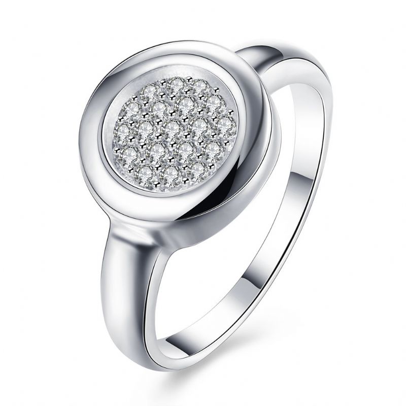 Yueyin Enkel Ring Rund Zircon Dame