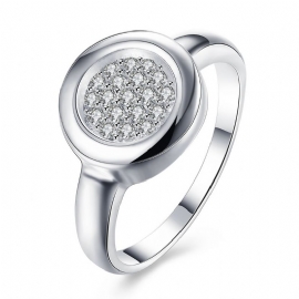 Yueyin Enkel Ring Rund Zircon Dame