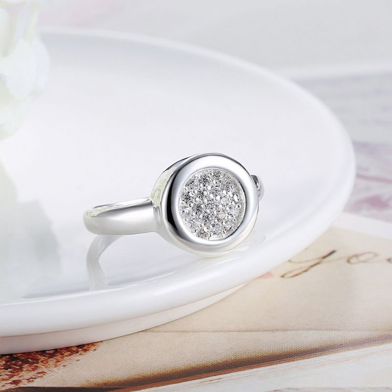 Yueyin Enkel Ring Rund Zircon Dame