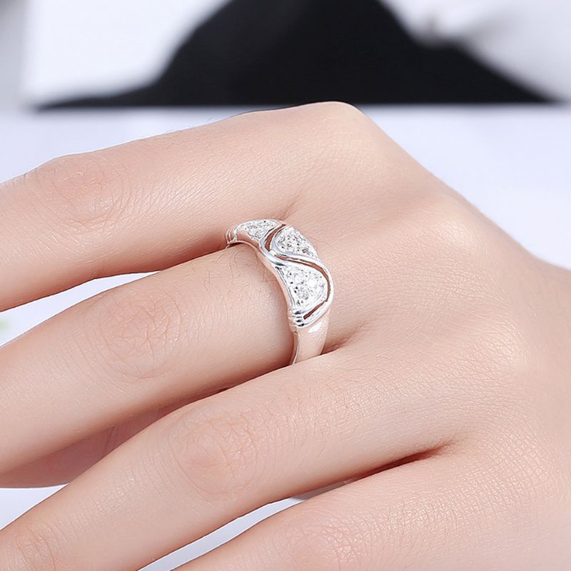 Yueyin Kvinner Ring W Form Zircon For Gave