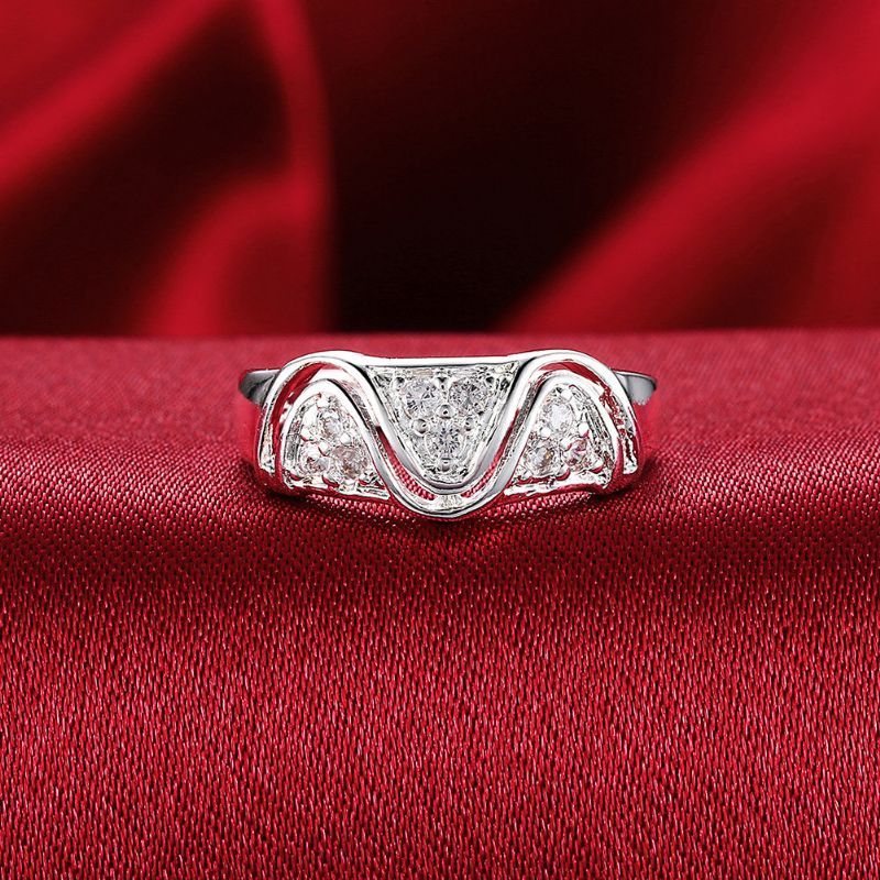 Yueyin Kvinner Ring W Form Zircon For Gave