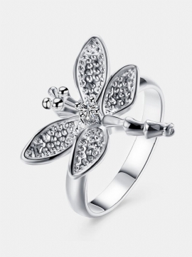 Yueyin Luksus Ring Zircon Dragonfly Dame Gave