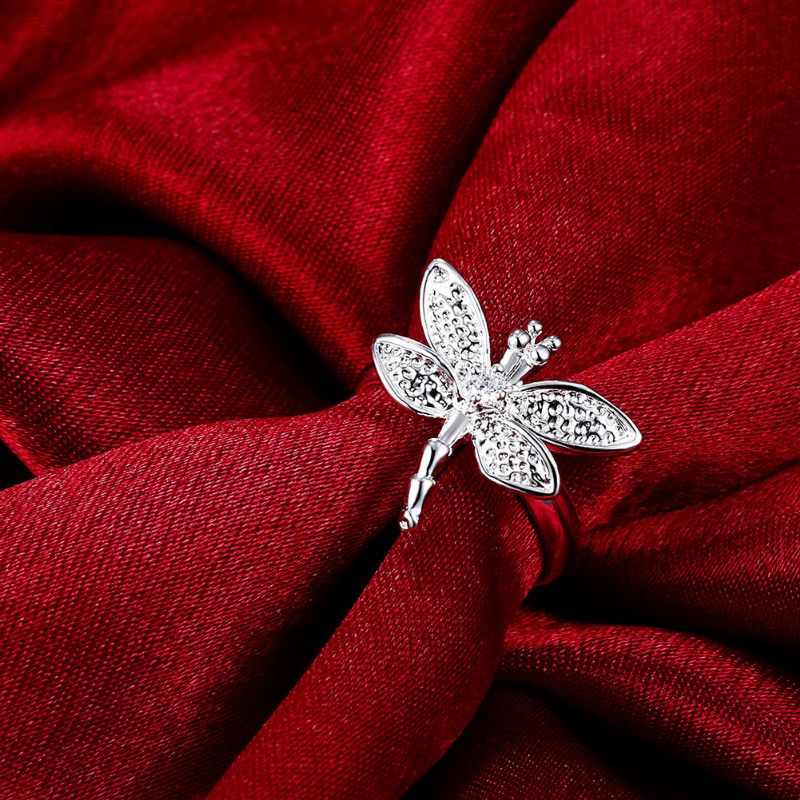 Yueyin Luksus Ring Zircon Dragonfly Dame Gave